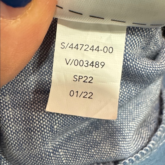 Athleta Cabo Linen Wide Leg Pant in Blue Size 0 - Picture 6 of 6